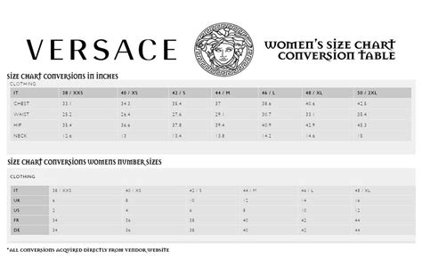 versace mens jacket size chart|Versace shirt men's size chart.